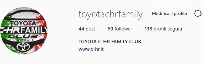 Pagina instagram toyota c-hr family club